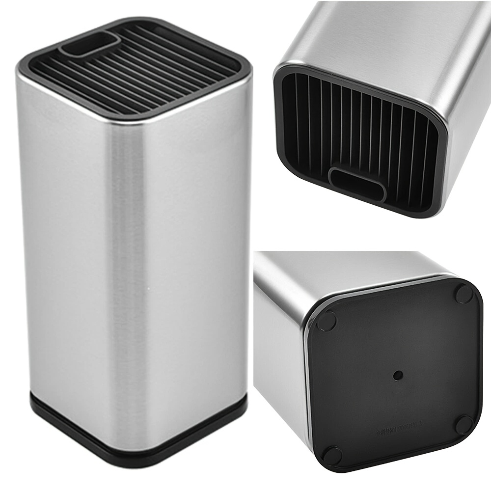 Image of Universal Knife Block Stainless Steel Knife Holder Kitchen Knife Storage Organiser Rack