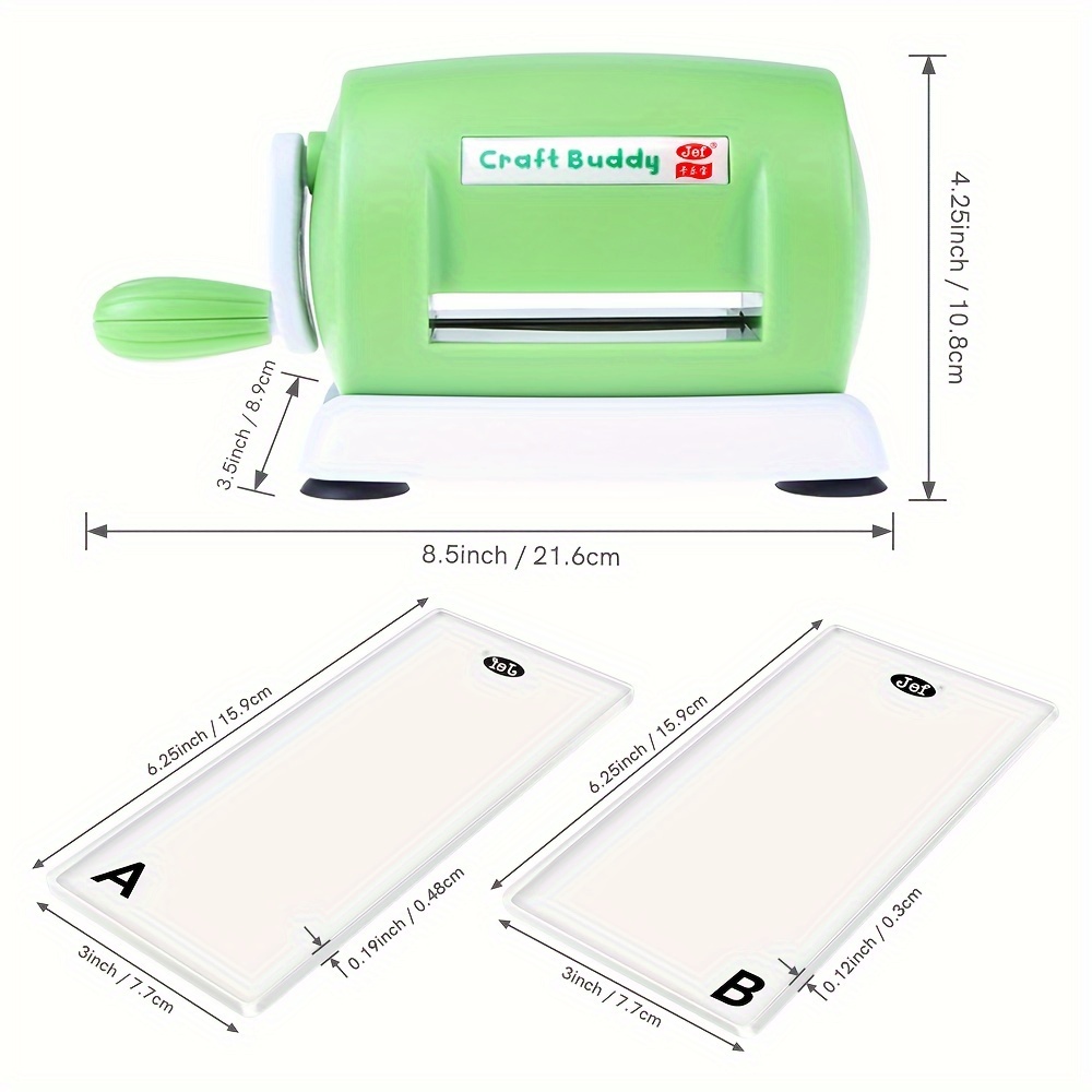 5 Colors Die Cutting Embossing Machine/1 Set A&b Acrylic Cutting Pads For Scrapbooking Paper Crafts Cutter Machine Tool - Pe Material, Battery-free
