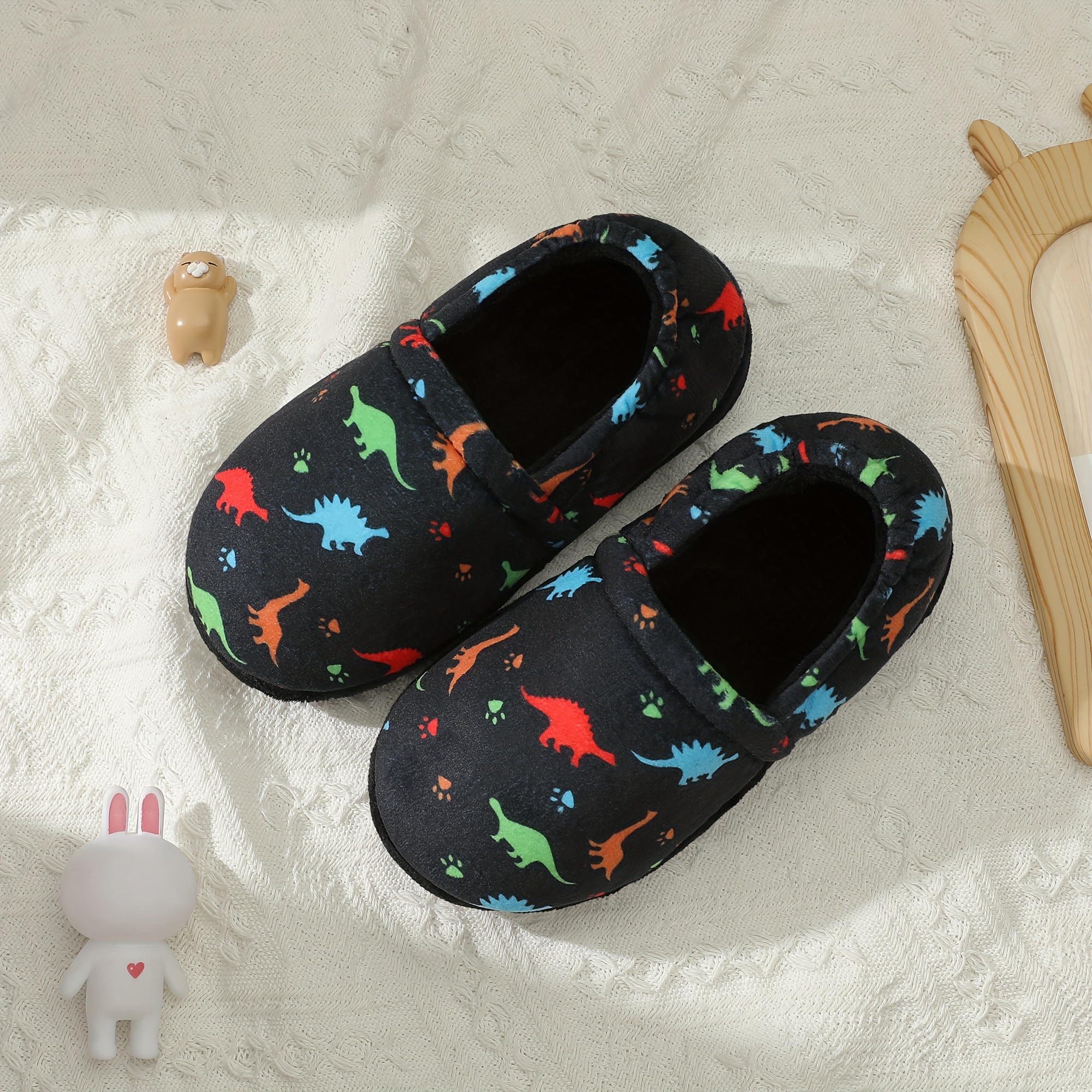 Boys Girls Cartoon Dinosaur Hook And Loop Sandals, Lightweight Non-Slip  Comfy Beach Shoes, Summer