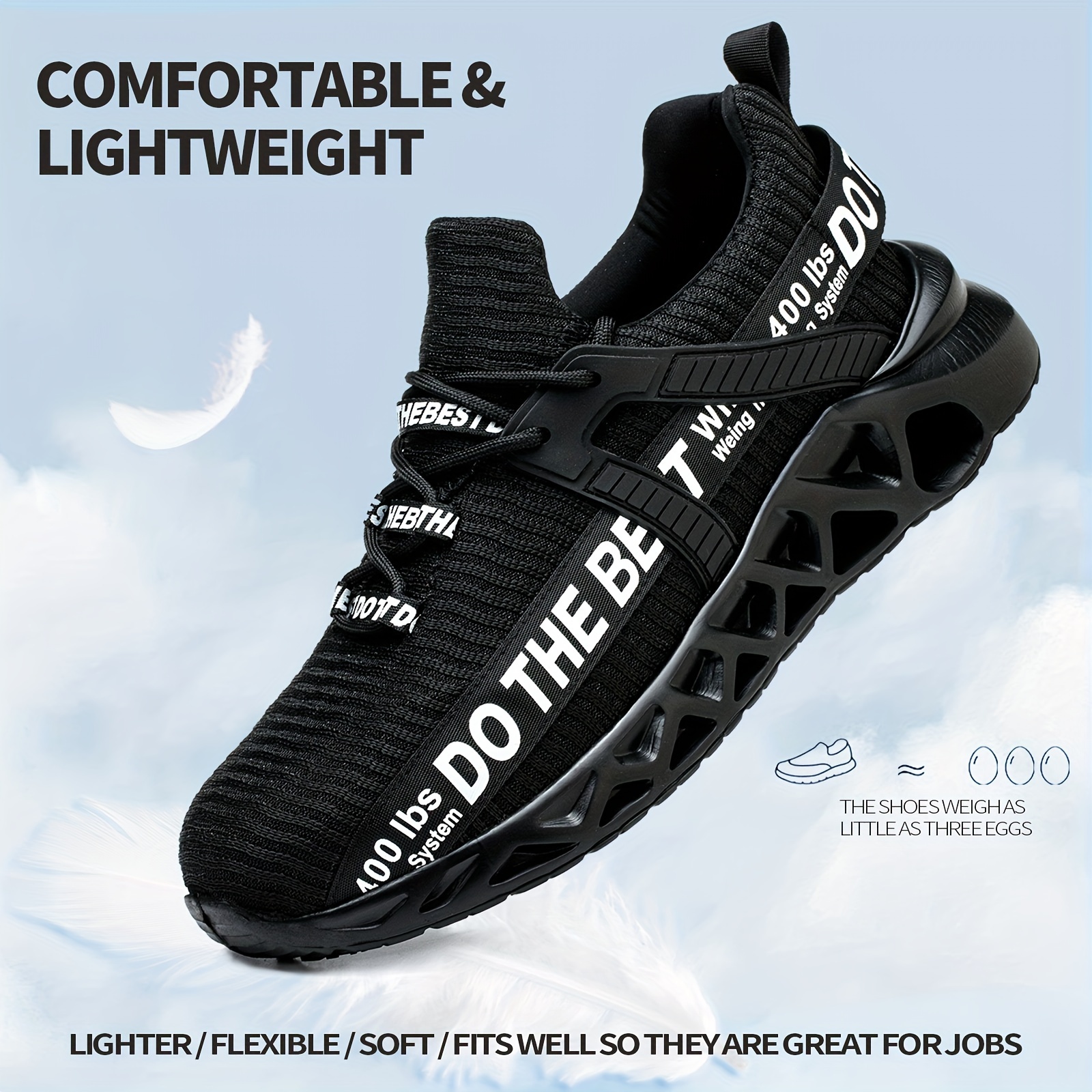 Men's Work Safety Shoes - Breathability