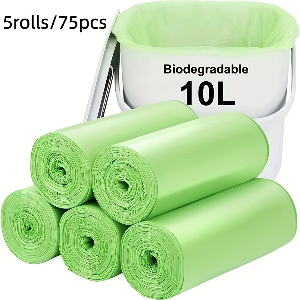 5 roll 75 count trash bags plastic multi purpose disposable bags suitable for home kitchen   outdoor and bathroom use kitchen garbage bags school   school supplies  