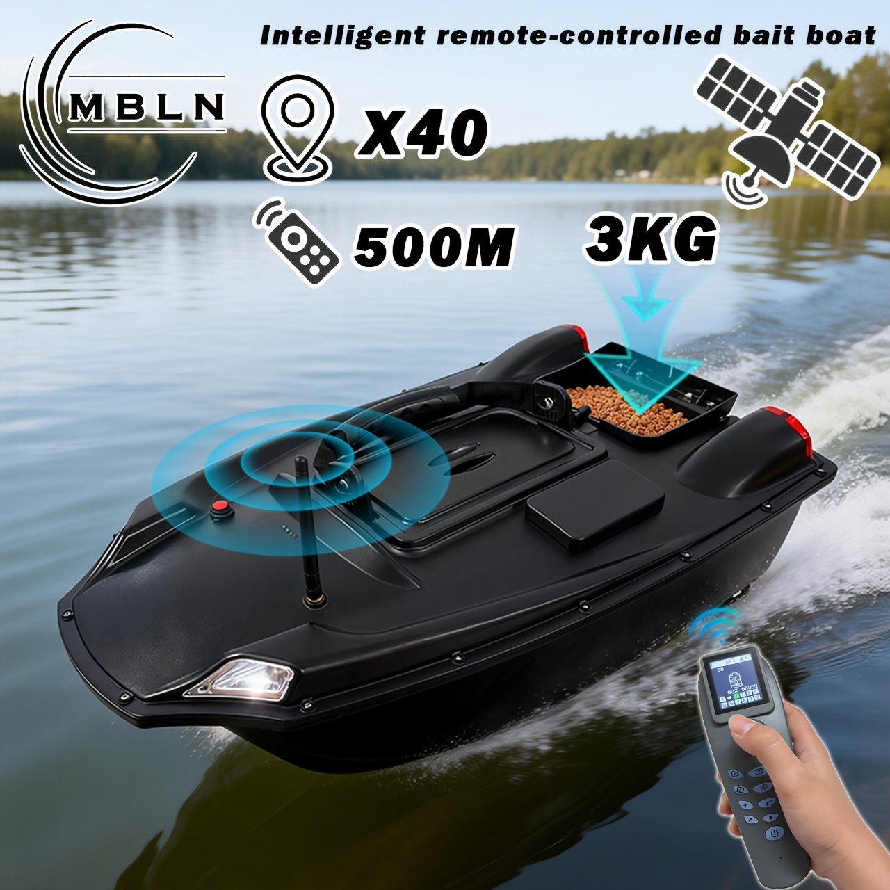fishing bait rc boat sold on Temu United States