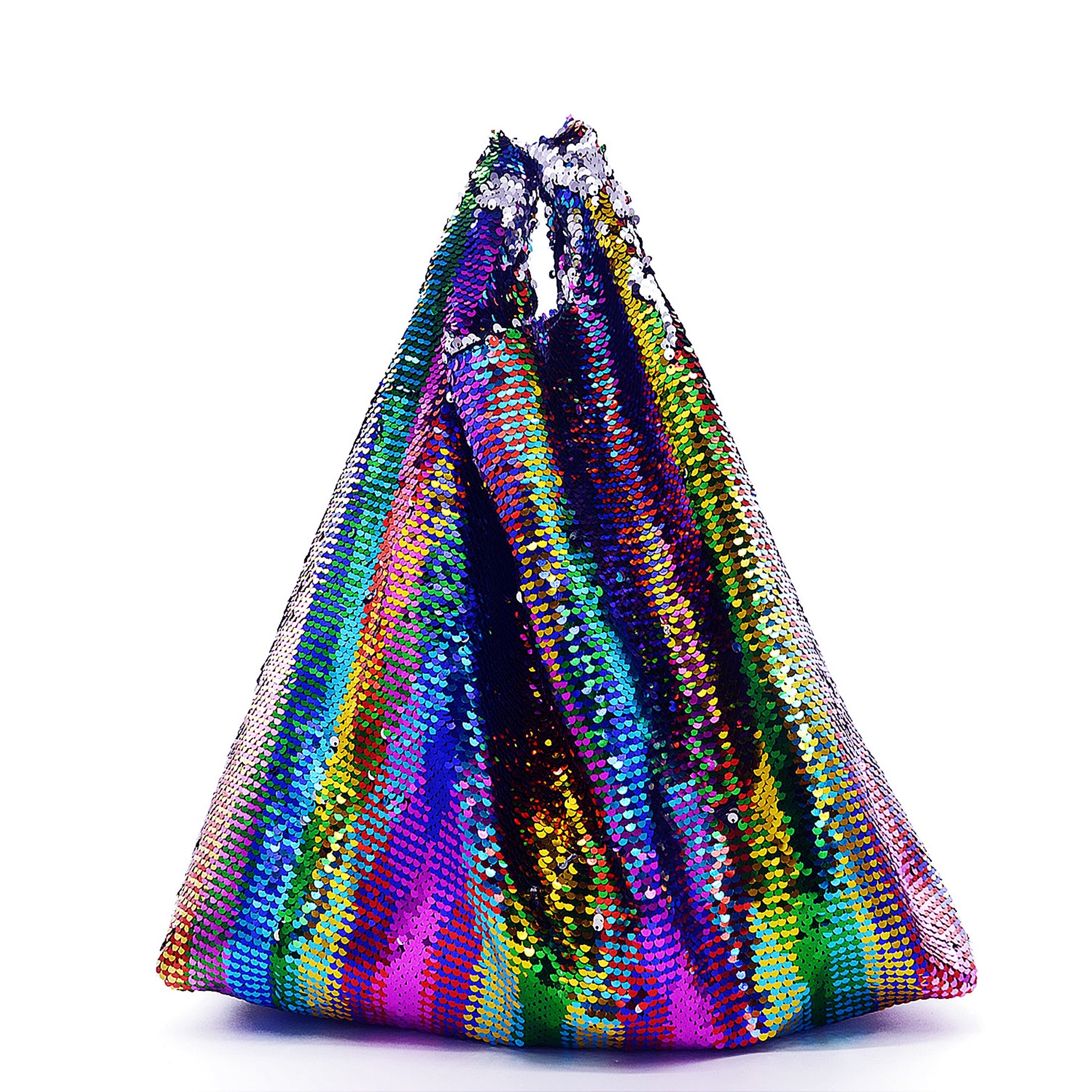 

Rainbow Sequins Decor Hobo Satchel Bag, Classic Versatile Handbag For Daily Use, Commuter Dinner Bag