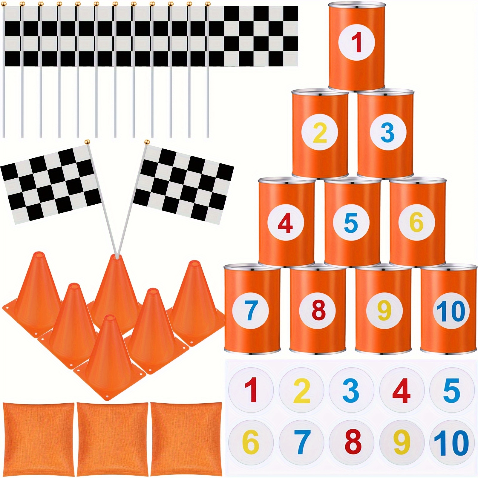 

31 Pcs Carnival Game Can Bean Bag Toss Game Sets And Racing Set Bean Bags Toy Carnival Party Game For Family Party Birthday Party Favors Supplies Decoration