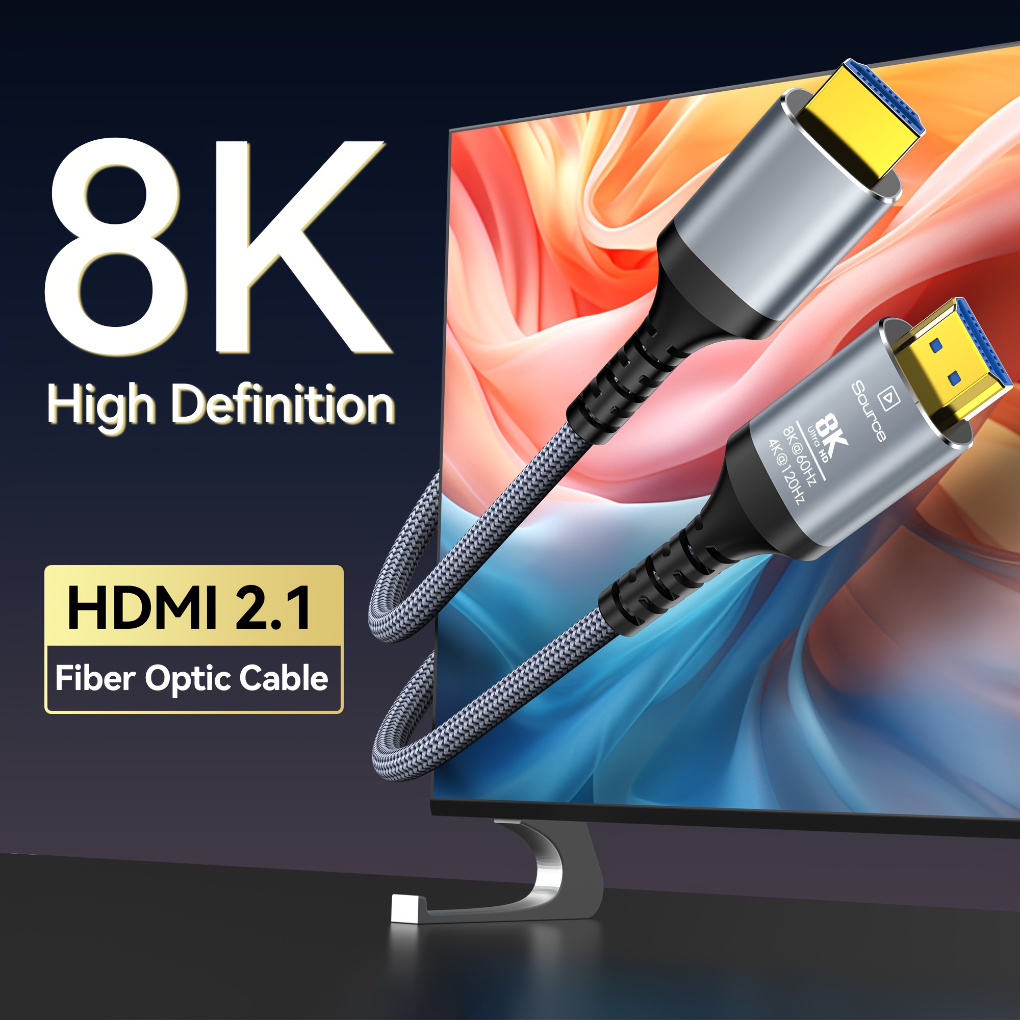 

Miziqier Long 8k , 2.1 Unidirectional 48gbps 8k60hz 4k120hz Hdr/ 2.2/3d Compatible For Ps5 And Dvd