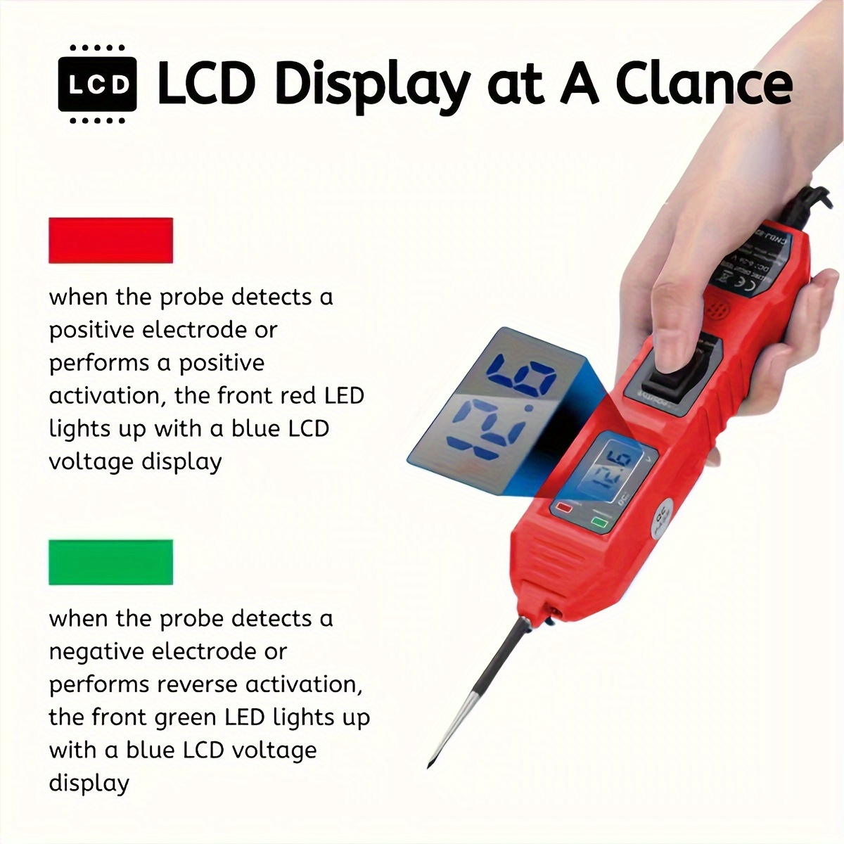 Circuit Tester, Automotive Electric Circuit Tester With Voltage Display LED Light, Car Power Circuit Probe Kit For Vehicle details 2