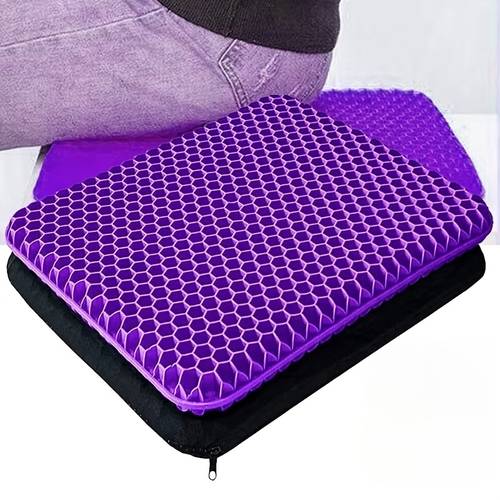 cooling honeycomb gel seat cushion ultra breathable pressure relief pad flexible and durable core removable zippered cover universal large size for tailbone protection and