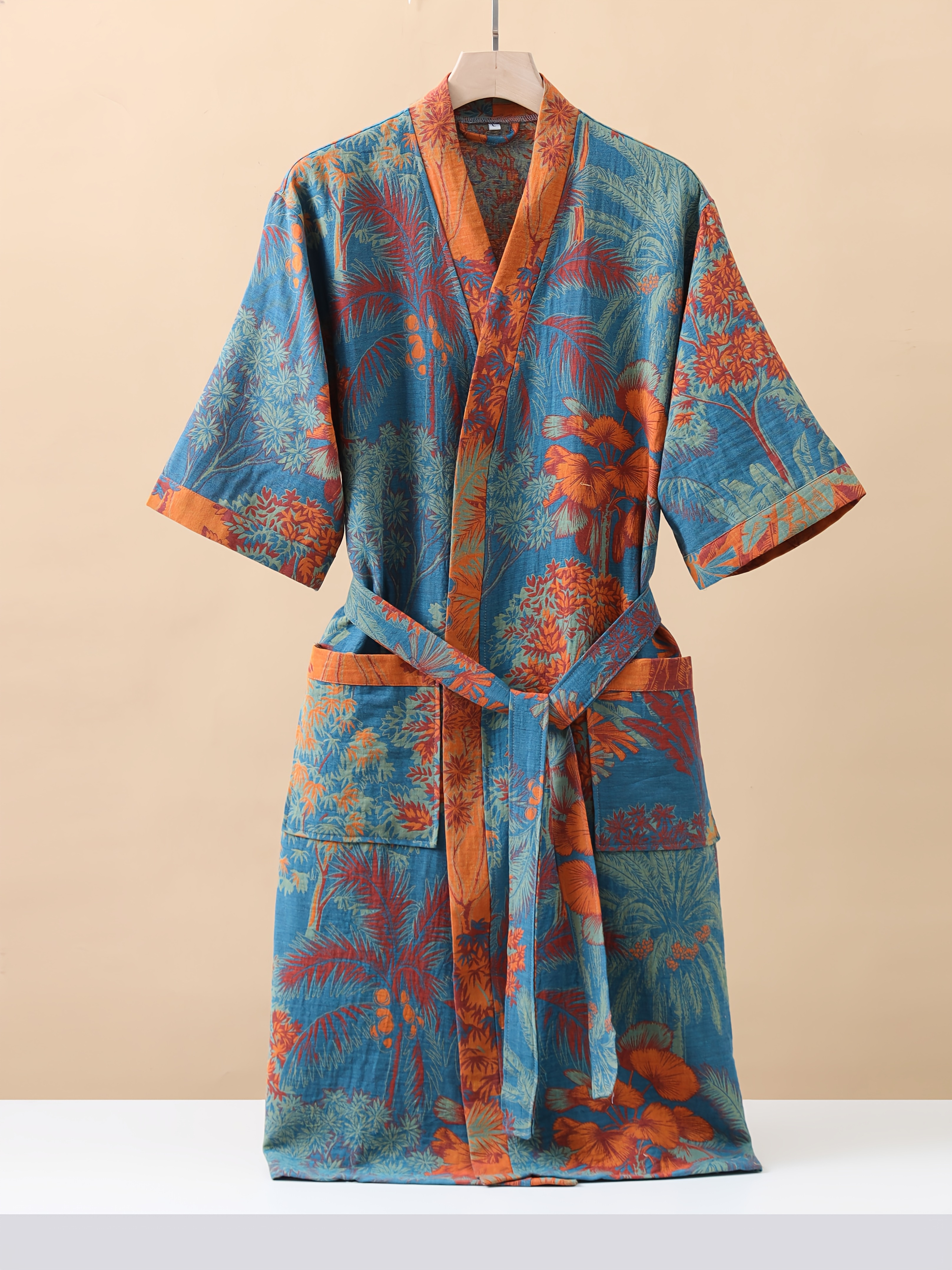 pure cotton double layer jacquard bathrobe convertible bath towel womens lightweight sleepwear for spring and summer quick drying and absorbent