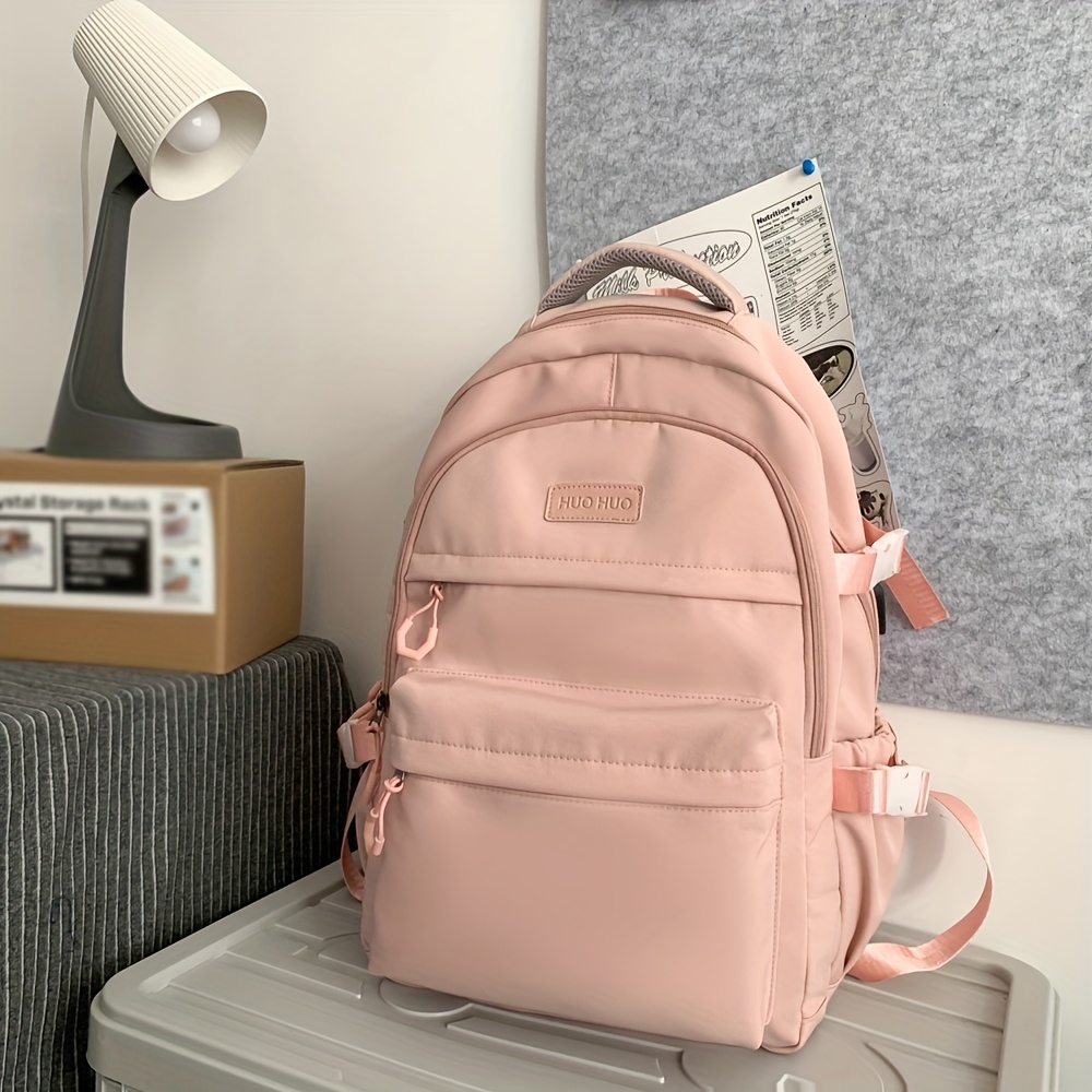 solid color casual versatile large capacity backpack - Temu  display picture 3