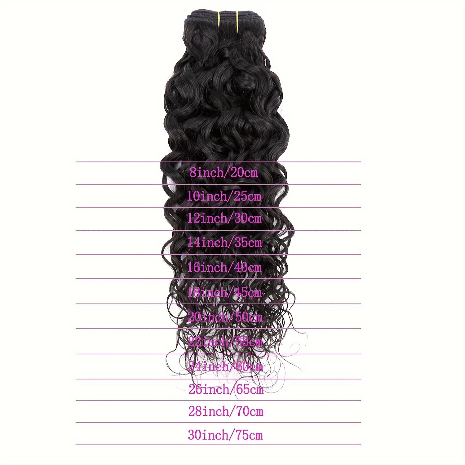 Curly weave inches clearance chart