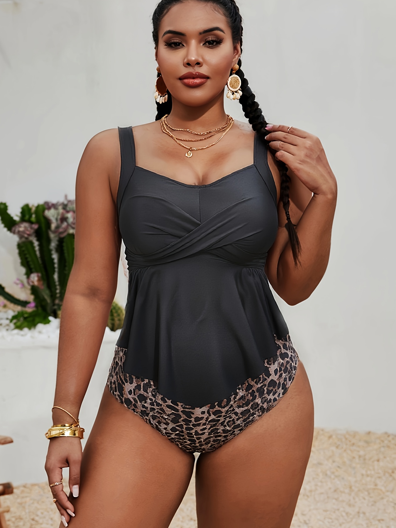 fashion print plus size tankini swimsuit women Temu Ireland