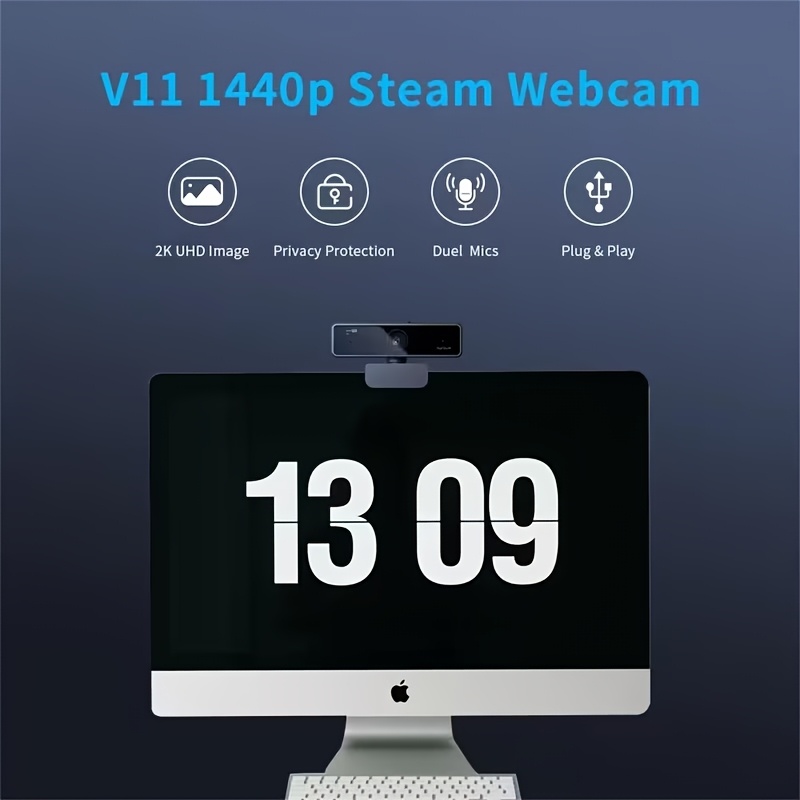v11 2k webcam compatible for zoom     1440p hd   rotatable conference camera with dual mic usb powered   nearsync software for pc laptop low Product details 1