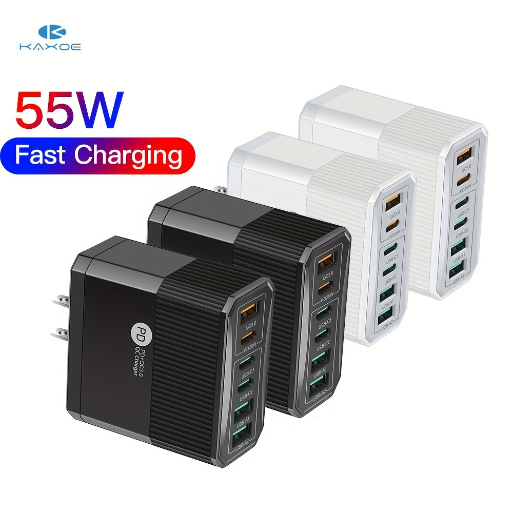 

Kaxoe 3 Pcs 4 Pcs Charging Usb C Charger Usb + Usb C Charger Pd+qc C Phone Charger For Iphone 15/14/13/12/11//xs/xr/8/7/ S22 S23 Phone, Tablet