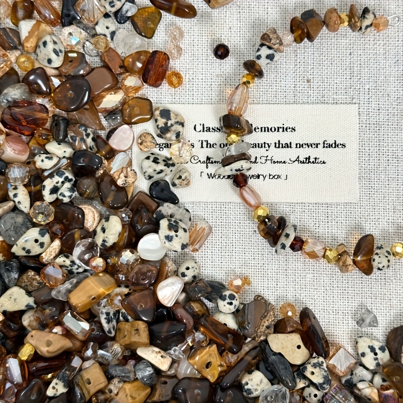 80 Vintage-Style Mixed Straight-Hole Beads for DIY Jewelry Making