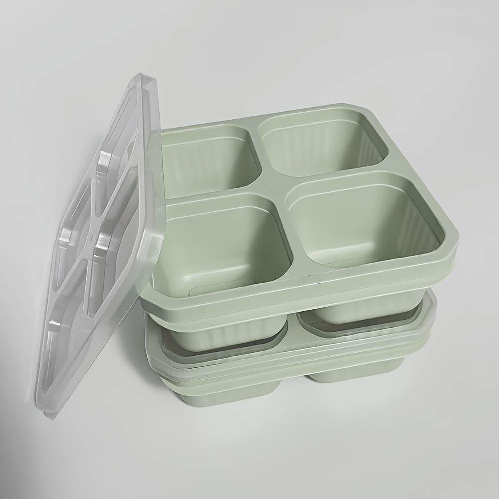 Image of 2pcs Bento Snack Box Set With Lids, 4-compartment Food Storage Containers - Ideal For Meal Prep, Suitable For Camping, Rvs, Offices. Microwave And Dishwasher Safe ( In ), Back To School Lunch Box