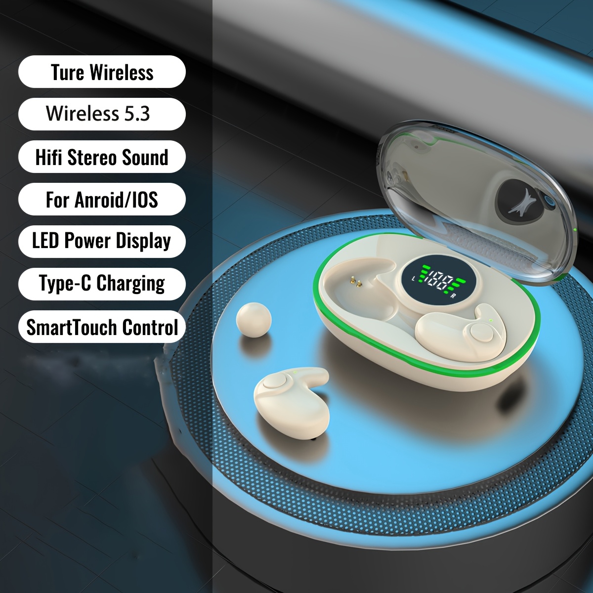 Image of Ultra Small Mini Wireless Earphones, Invisible Wireless Sleep Earphones, , High-definition , Anti Slip, For Birthday Gifts, Valentine's Day Gifts, Christmas Gifts, And Gifts For Girlfriends And