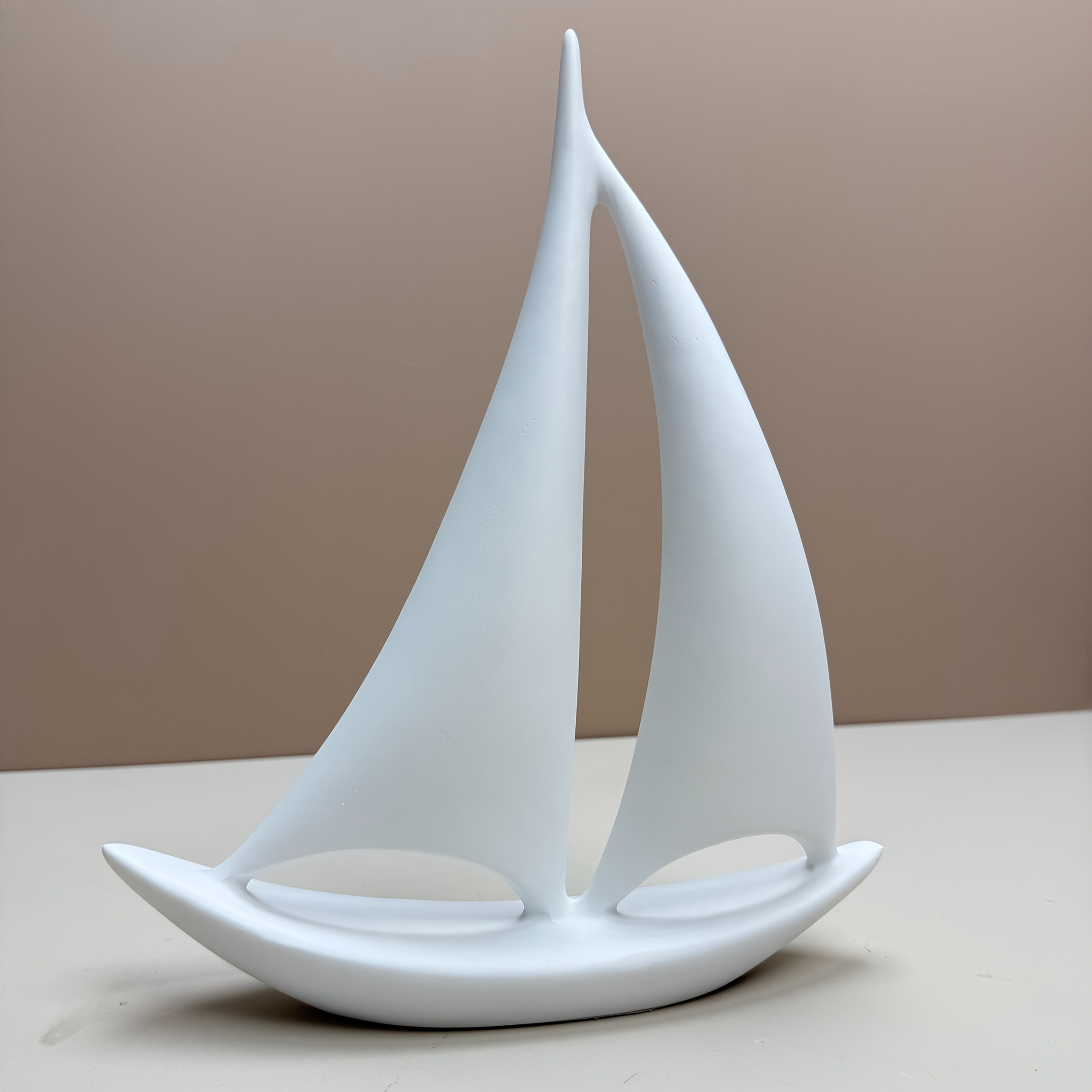 E-shop Weiße Segelboot-Statue als Ornament, künstlerische abstrakte Dekoration für Wohnzimmer, Büro, Arbeitszimmer, Schreibtisch, kreativen