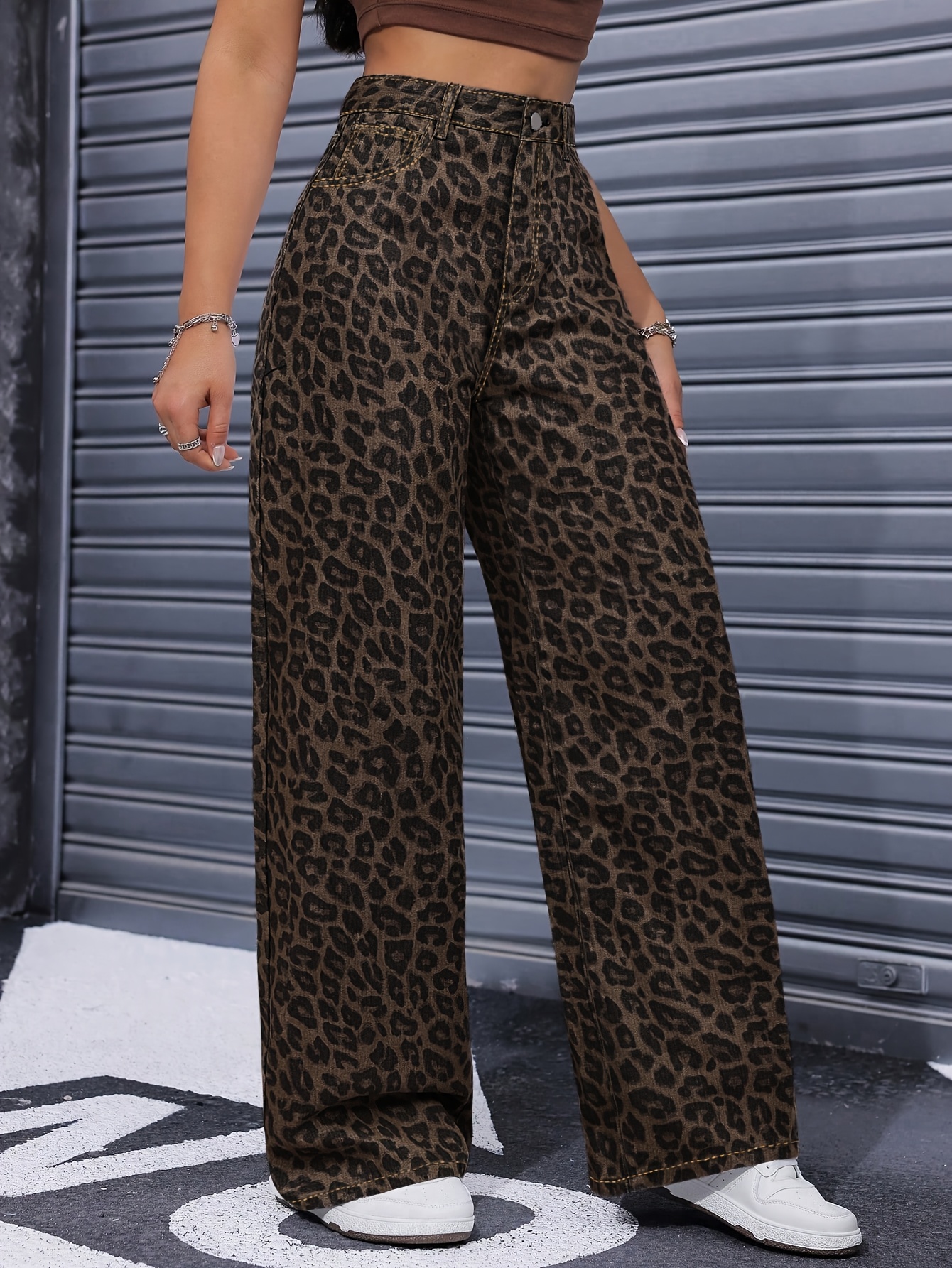 Animal Print Jeans