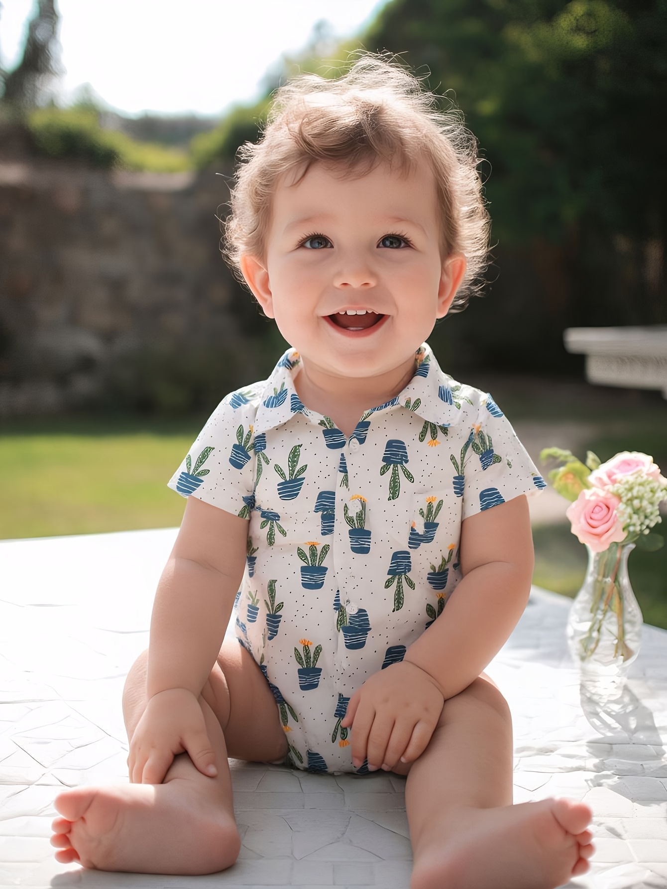 Temu Cactus Print Baby Clothes Children's Clothing Cactus