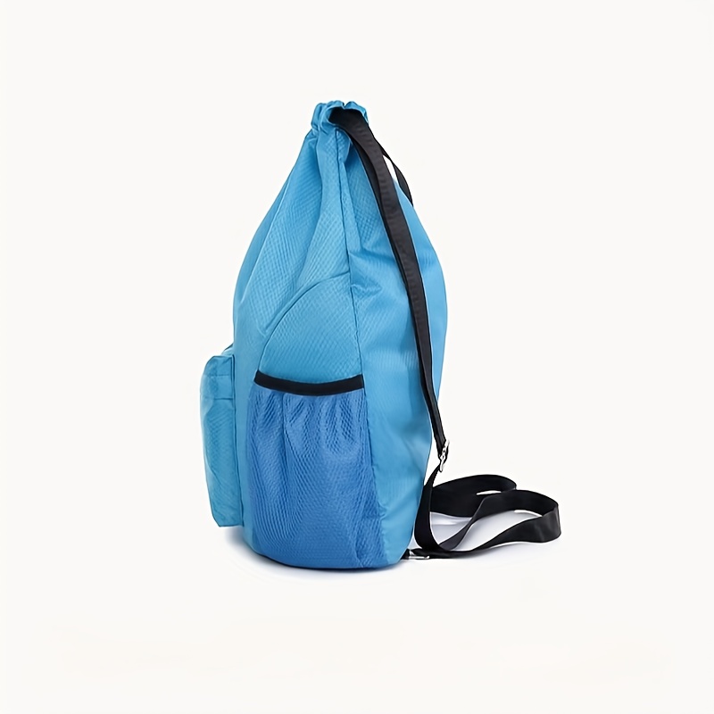 【S/E/O】DRAWSTRING NYLON BACKPACK TURQUOISE Drawstring Backpack — Custom Logo USA