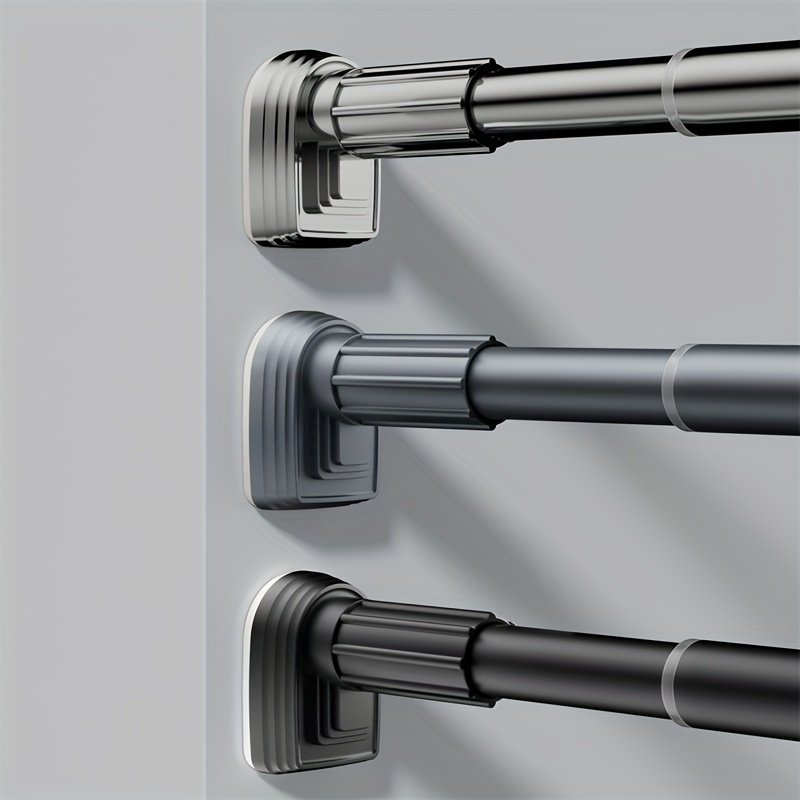 Telescopic Curtain Rod Multi section Stainless Steel Free - Temu