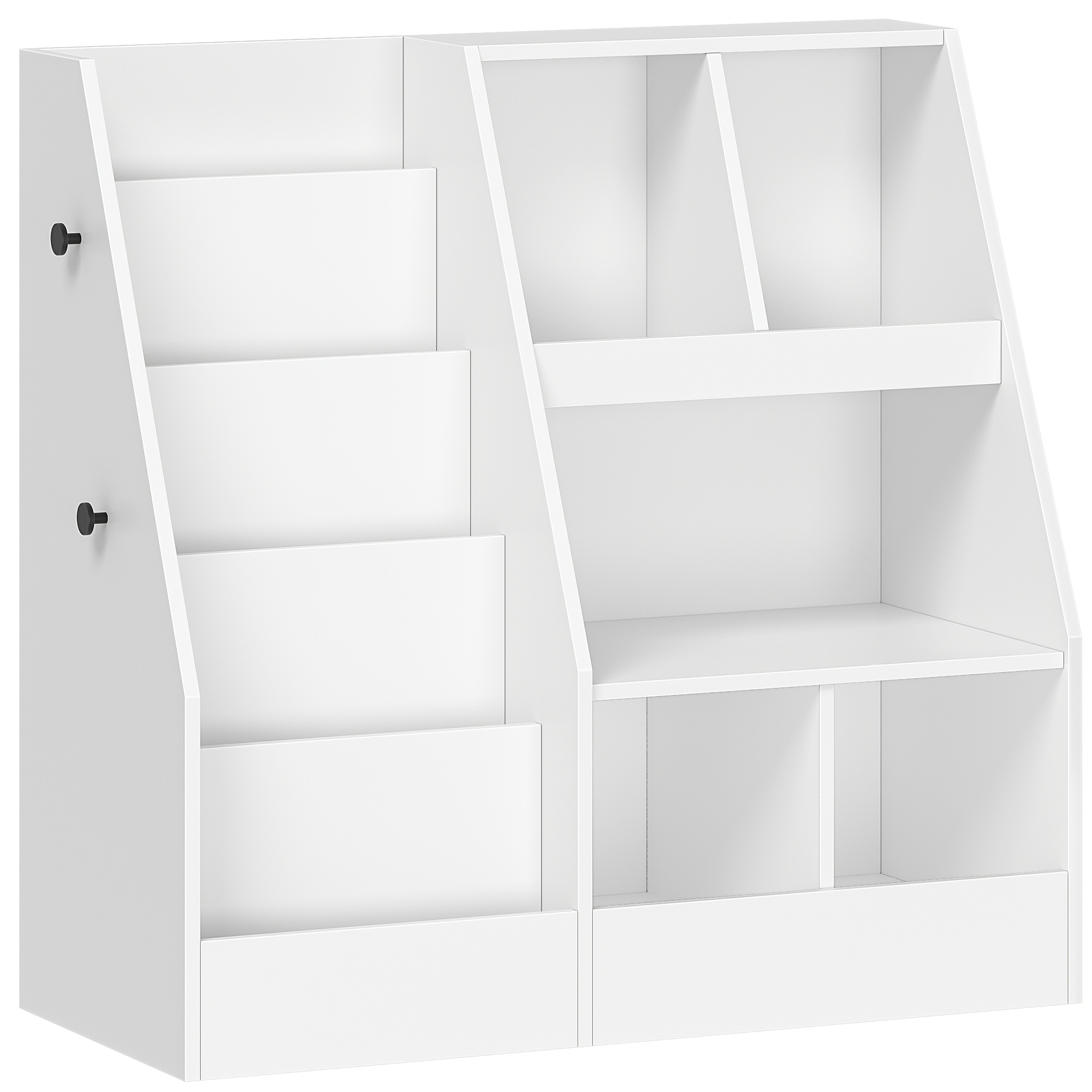 Shelf, Shelf With 5 Shelves And 5 Open Compartments, Bookcase, Storage Shelf For Room, Playroom, Living Room, White, 40 X 90 X 90 Cm