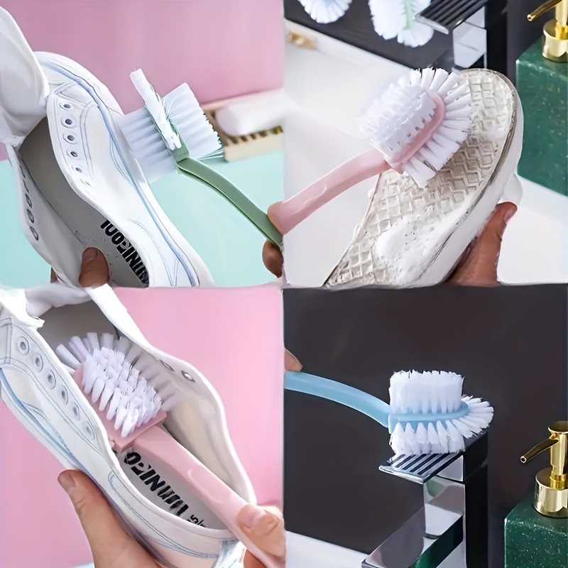 5-in-1 Durable Shoe Brush: Plastic Material for Efficient Cleaning