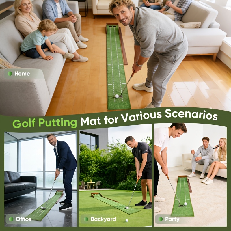 Automatic Ball-Returning Golf Putting Mat