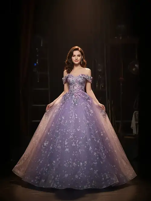 elegant purple dresses for wedding Light Purple Sleeveless A Line V-Neck Lace Wedding Dresses, Purple / 10