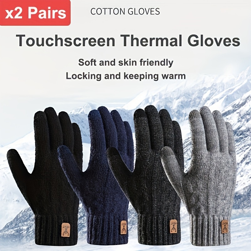 

Touchscreen Gloves For Men - Polyester Fleece Lined Texting Gloves - Non-foaming Accessories