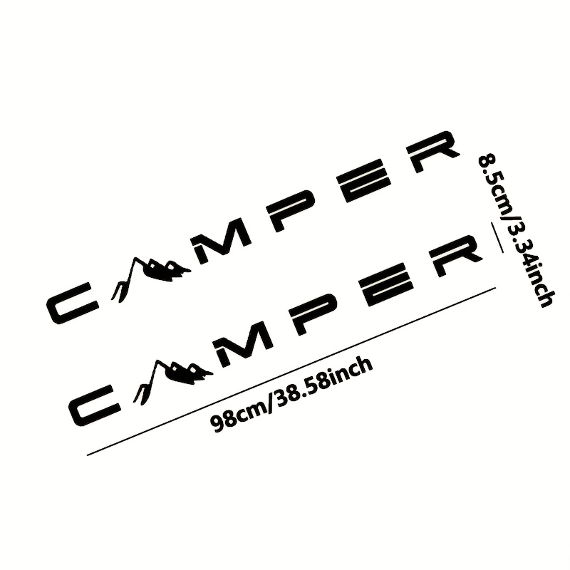 Image of 2pcs Camper Sticker, Enhance Beauty Of The Car, Waterproof Covering Scratches, Suitable For , Large Truck Caravans, Rvs, Etc