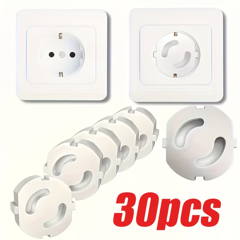 Image of 30 European-style Covers Designed To Prevent Electric Shock. Suitable For Screw-in Type Socket Protection Covers Used In Households, To Assemble