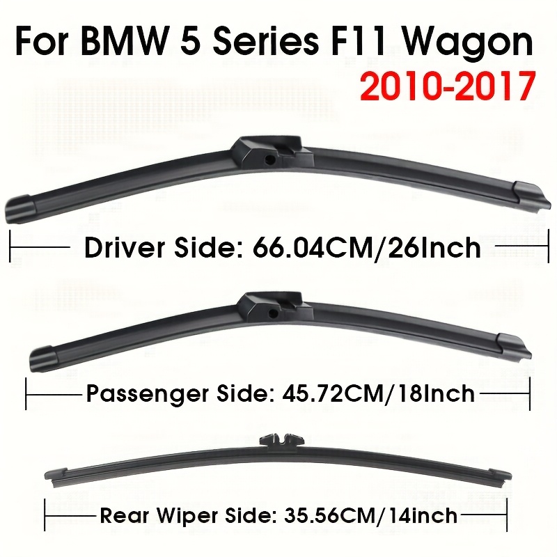 E-shop Auto Scheibenwischer Front- und Heckwischerblätter Set für BMW 5er F11 Touring 2010-2017 Windschutzscheibe Windschutzscheibe Fensterbürsten