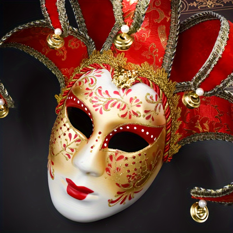 Lannakind Venetiaans masker Balmasker Gezichtsmasker Maskerade Joker Heren Carnaval Mardi Gras (J01