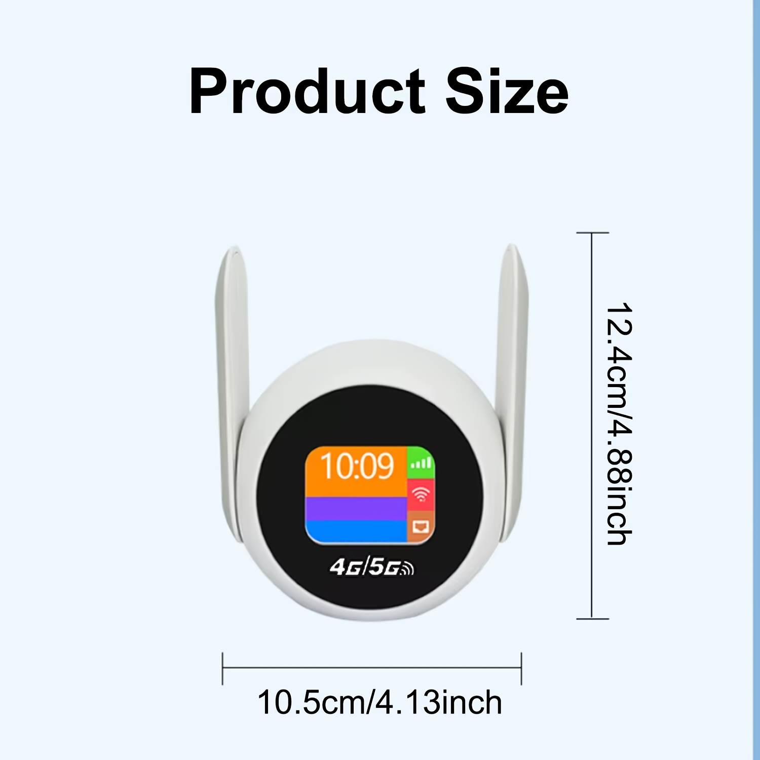 1pc Routeur Sphérique avec Deux Antennes, Écran Couleur et Alimentation USB. Prend en Charge les Connexions SIM et Réseau LAN, Compatible avec Carte SIM 4G/5G. Fonctionne sur une Seule Bande 2.4GHz, Prend en Charge Uniquement les Bandes Suivantes : B1, B3, B5, B7, B8, B20, B38, B39, B40, B41. Idéal