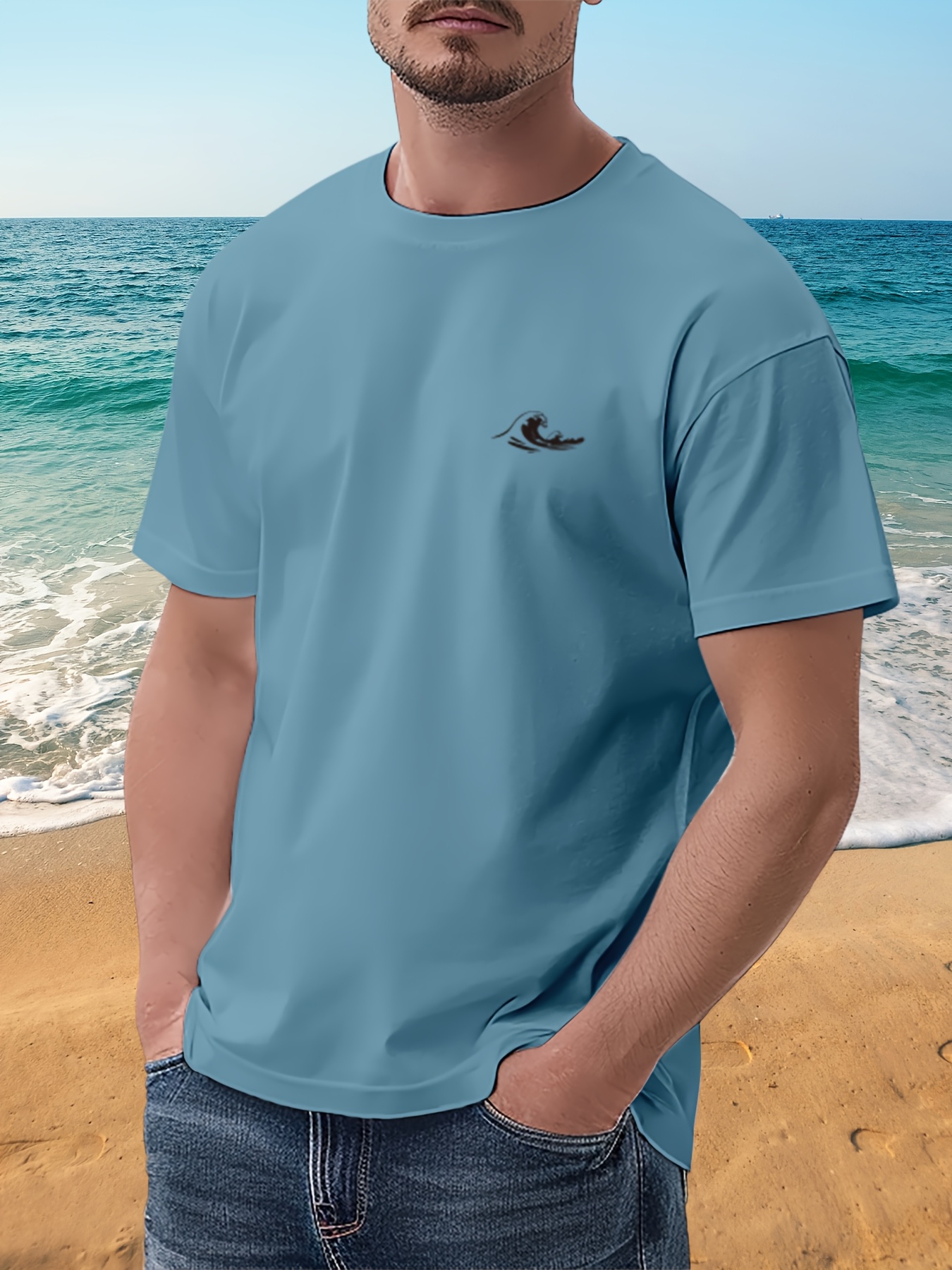 Wave 180G Men's Short-Sleeve Printed T-Shirt