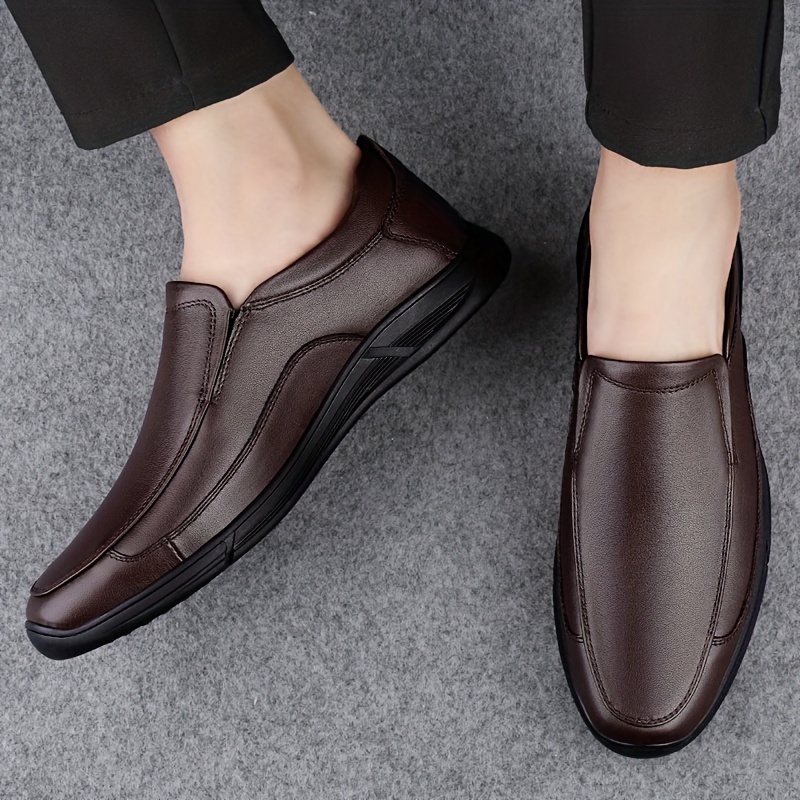 2024 brand new casual loafers men soft faux leather slip - Temu display picture 1