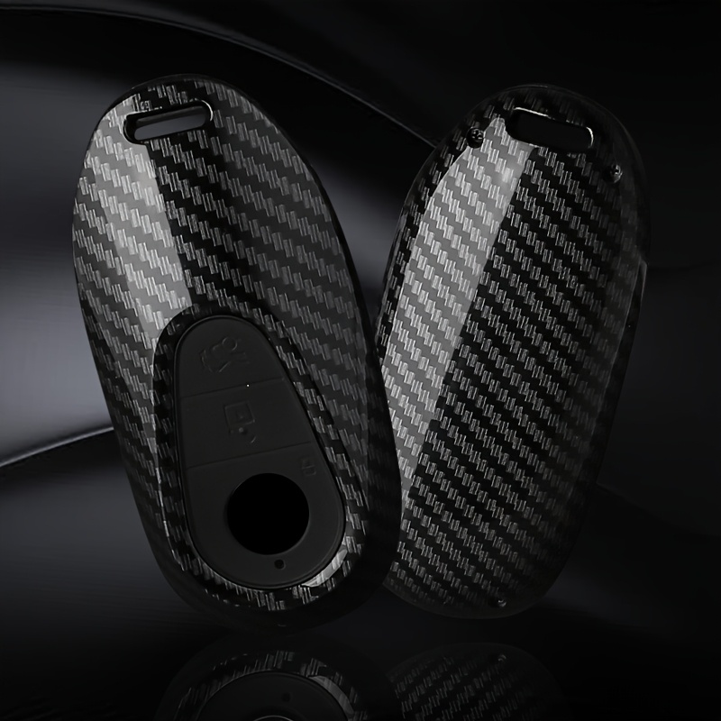 Image of Abs Carbon Fiber Car Key Case Cover For Class Glc W206 W223 W214 C260 S450 Fob Accessories
