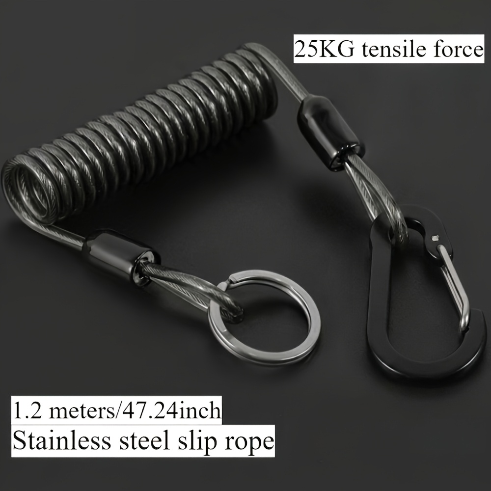 1pc Lightweight And Durable Pe Fishing Rod Safety Kit, Equipped With Retractable Reel And Hanging Rope