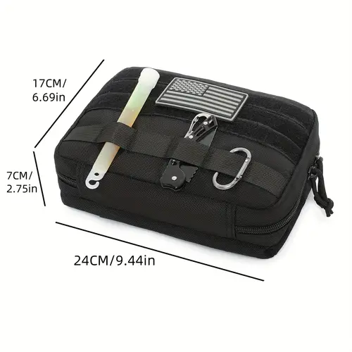 1000D portable emergency storage bag, compact large capacity, multiple compartments, portable storage bag hanging bag, multi-functional tool storage bag, packed in waist belt, bag, vest