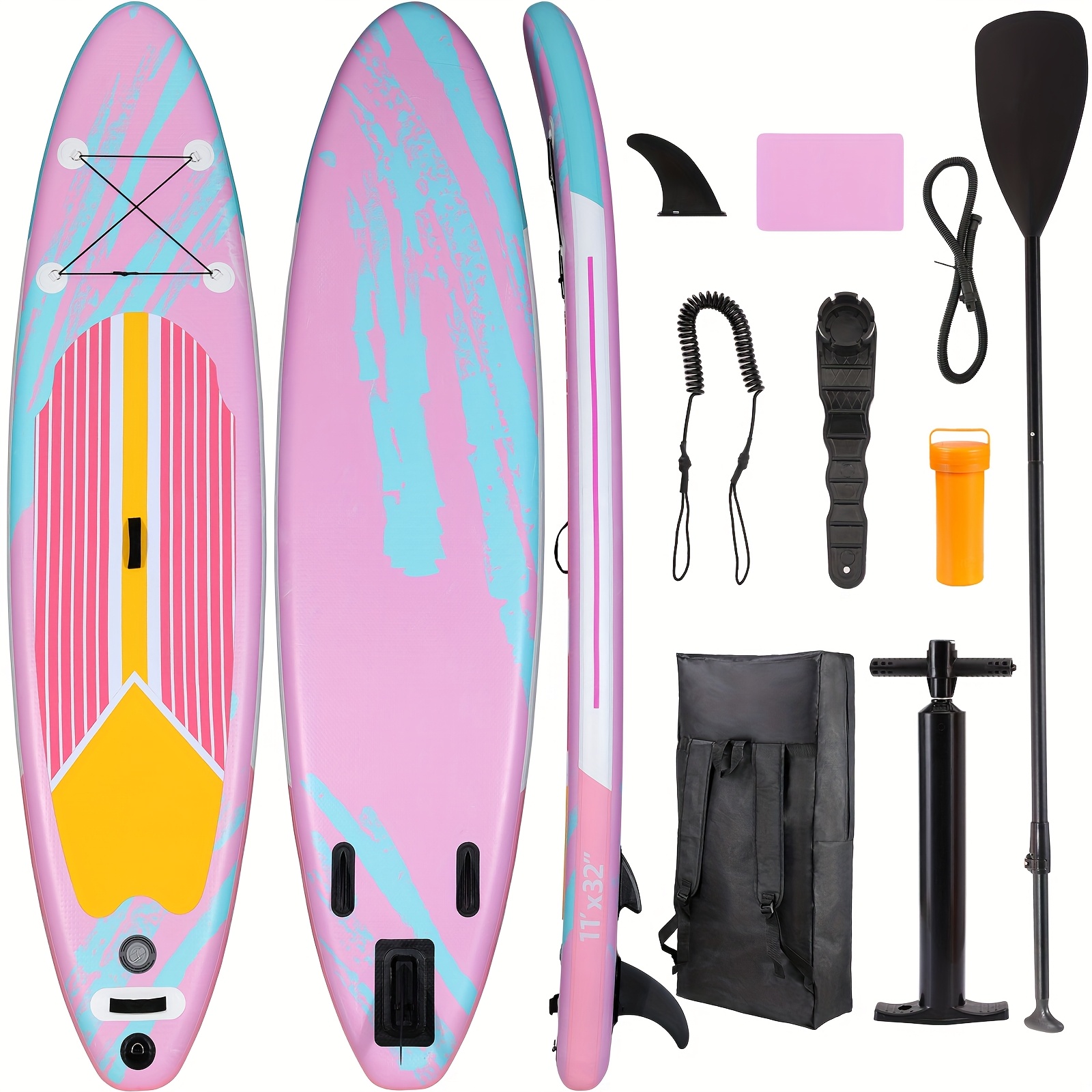 Planche De Stand Up Paddle (SUP) Gonflable 10 Pieds - Complet Avec Accessoires Et Sac