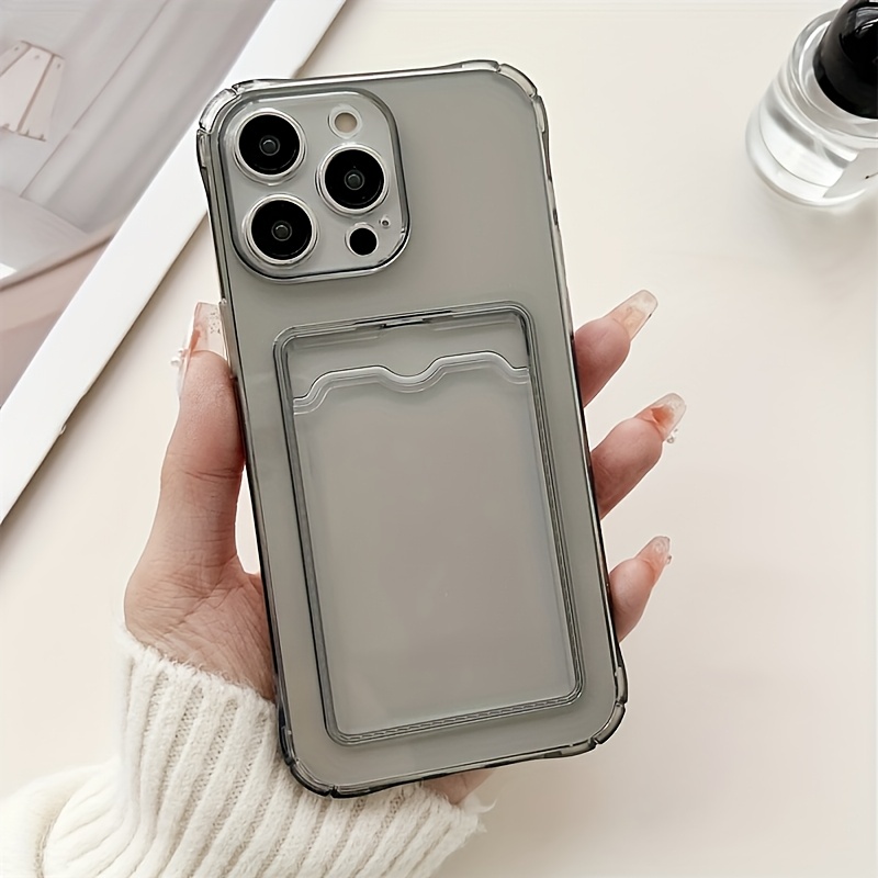 Fundas Transparentes con Protección para Ranura de Tarjeta para Teléfonos Móviles de la Serie 16 15 14 13 12 11 - Carcasa Trasera Anticaída Adecuada para Hombres y Mujeres - Perfecta para Uso Diario, el Regalo Ideal