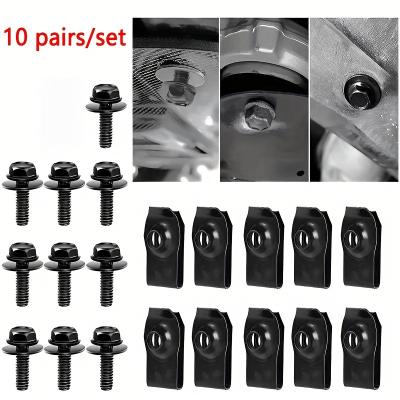 

10pcs 10pcs Bolts Car Metal U-shaped Bolt M6 Engine Engine Bolts