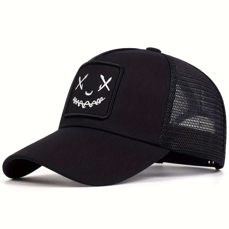 Unisex Polyester Baseball Cap With Adjustable Closure, 100% Polyester, Inelastic, Casual Truck Driver Hat For Travel And Vacation - Fashionable Embroidered