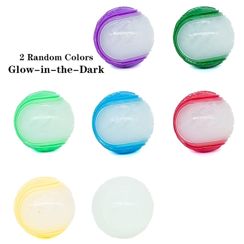 Image of Upgraded -dark Talking Ball Dog Toy (random 2pcs Pack) Easy To Clean High Elasticity Chew-resistant Tpr Soft Rubber Teeth Grinding Dental Interactive Entertainment Pet Ball, Without Battery