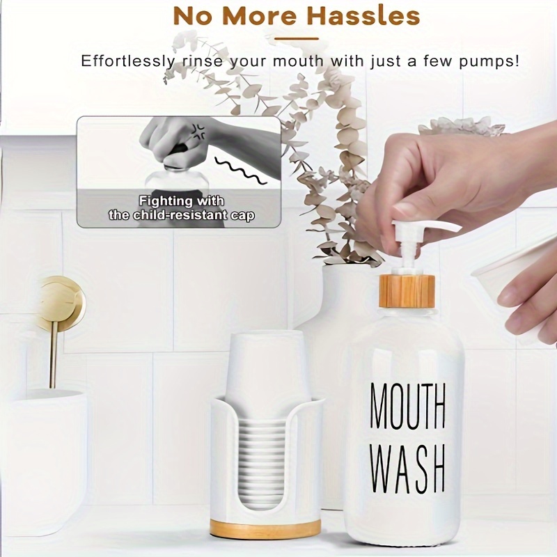 Mouthwash Container Cup Holder Mouthwash Container Cup - Temu