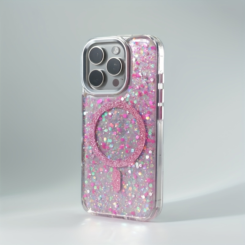 TEMU Phone Case - High-end Luxury And Style Featuring Colors Of Embellishments, Designed For The For Iphone 16, 15, 14, 13, 12, And 11 Pro Series,
