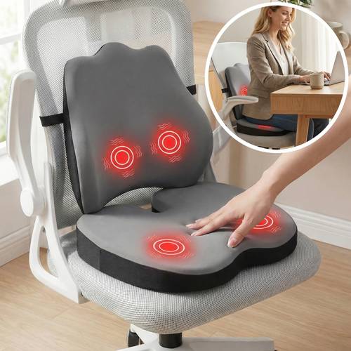 lumbar support pillow for office in 1 back massager lumbar back support pillow for bed chair adjustable straps relieves back discomfort ideal for long sitting home
