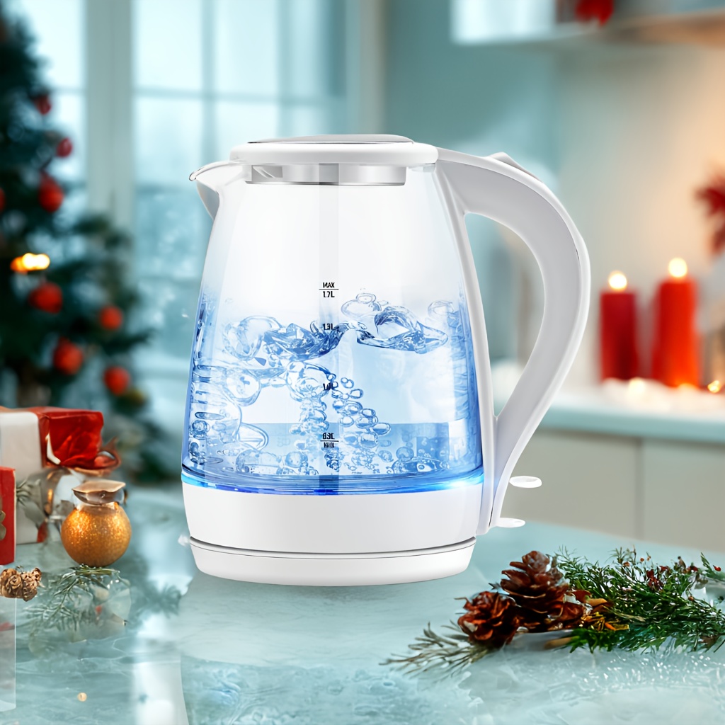 

1.7l Electric Glass Kettle (57oz) - Fast Boiling Tea Kettle With Led Indicator, Wide Opening, Auto Shut-off & Boil- 1500w