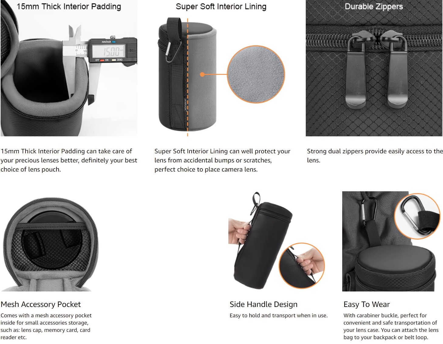 HOT Camera Pouch Set Wear Pouch Lens Bag Set Version) Dslr